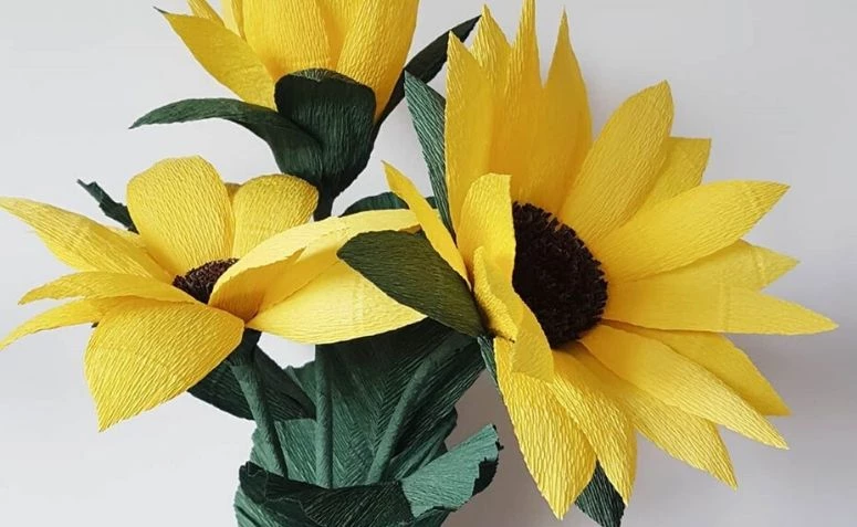 Sonnenblume aus Papier: Verliebe dich in diese 25 Modelle zum Selbermachen