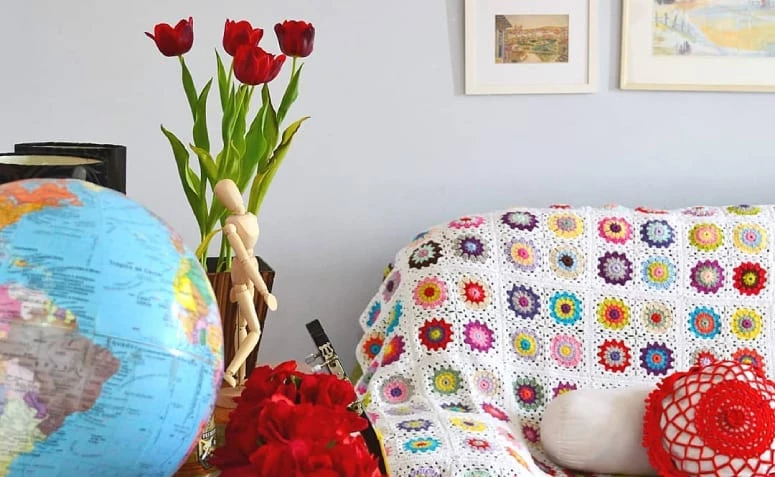 پتو قلاب بافی: 50 مدل برای اینکه خانه شما را دلپذیرتر کند