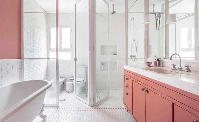 80 bức ảnh dành cho những ai mơ ước có phòng tắm màu hồng