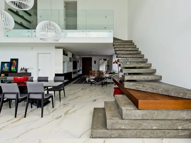 Concrete Staircase: 40 ideas to prove the beauty of this material