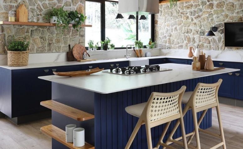 30 virtuves ar centrālām salām, kas uzlabo vismīļāko telpu mājās