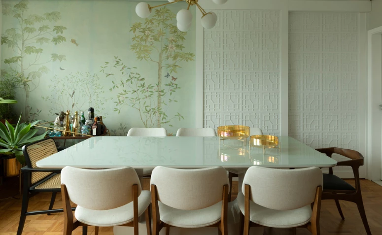 20 foto wallpaper untuk ruang makan yang akan mempercantik ruangan