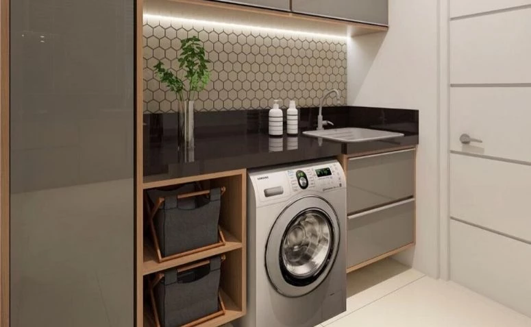 Planlanmış çamaşır odası: Bu alandan en iyi şekilde yararlanmak için 60 ilham kaynağı