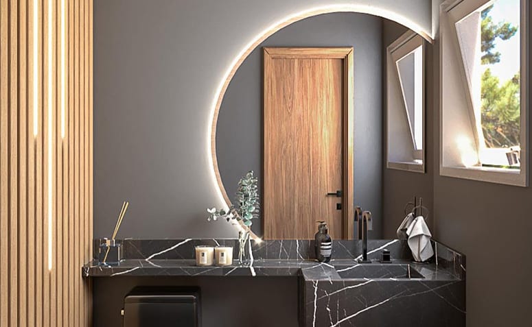 70 Idees de miralls de bany que transformen l'entorn