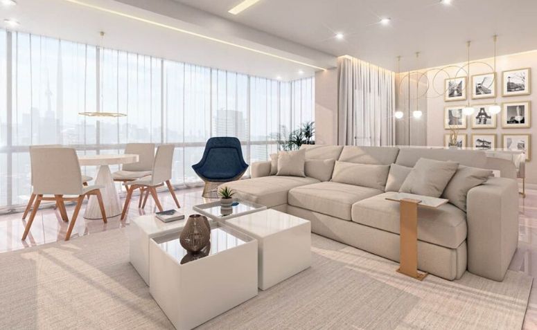 Sofa beige: 70 model penuh keanggunan untuk ruang tamu anda