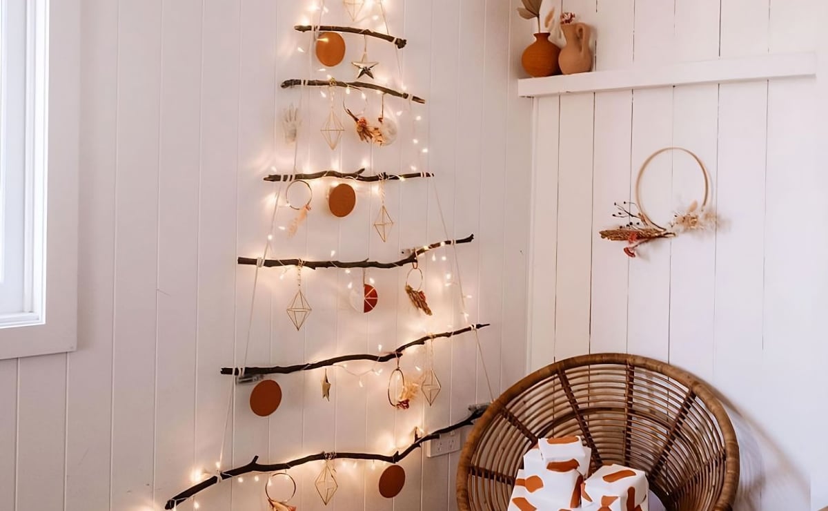 90 karácsonyfa a falon ötletek újítani a hagyományban