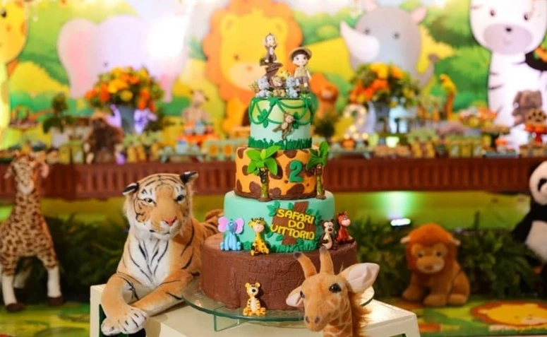 सफारी केक: एक पशु पार्टी के लिए 80 अद्भुत टेम्पलेट और ट्यूटोरियल