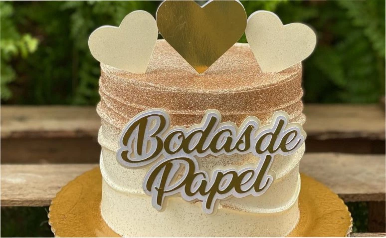 40 tartas de papel para celebrar 365 días de amor