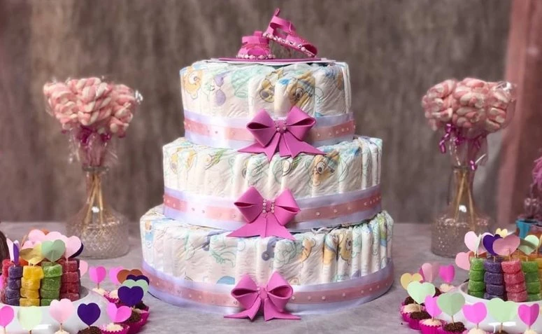 Diaper cake: ang nawawalang item para palamutihan ang iyong baby shower