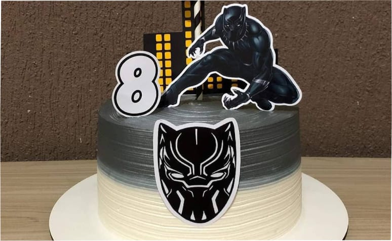 50 ideas de bolo de pantera negra ideais para os fans do rei de Wakanda