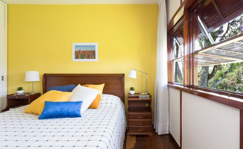 60 gula sovrumsdesigns för en mysig atmosfär