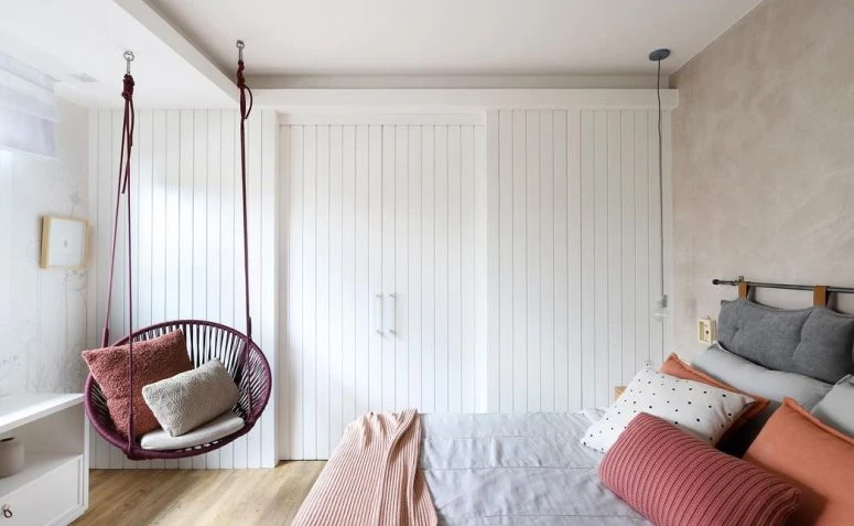30 nápadov na hojdačku v spálni pre ľahký dekor