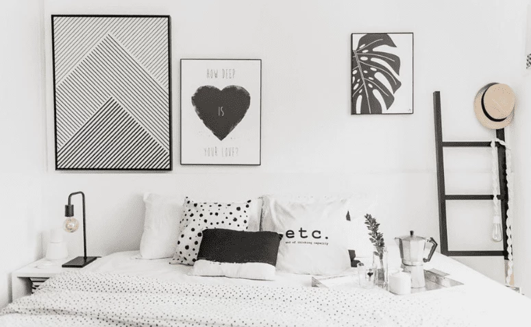 70 неосновни црно-бели идеи за спална соба за вашиот декор