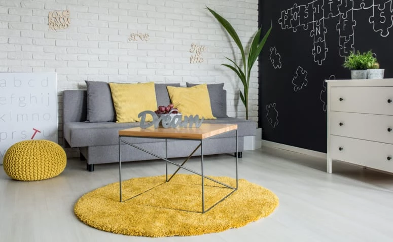 25 apaļu paklāju iedvesmas dzīvojamās istabas dekorēšanai