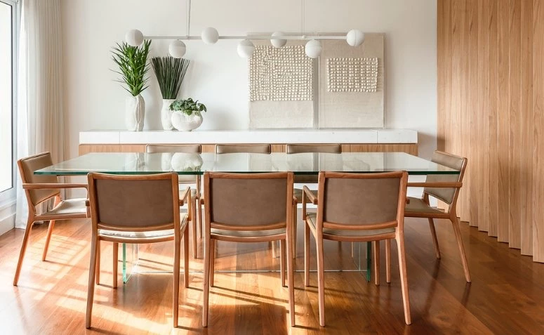 Glass dining table: 40 mga modelo upang mapahusay ang iyong espasyo